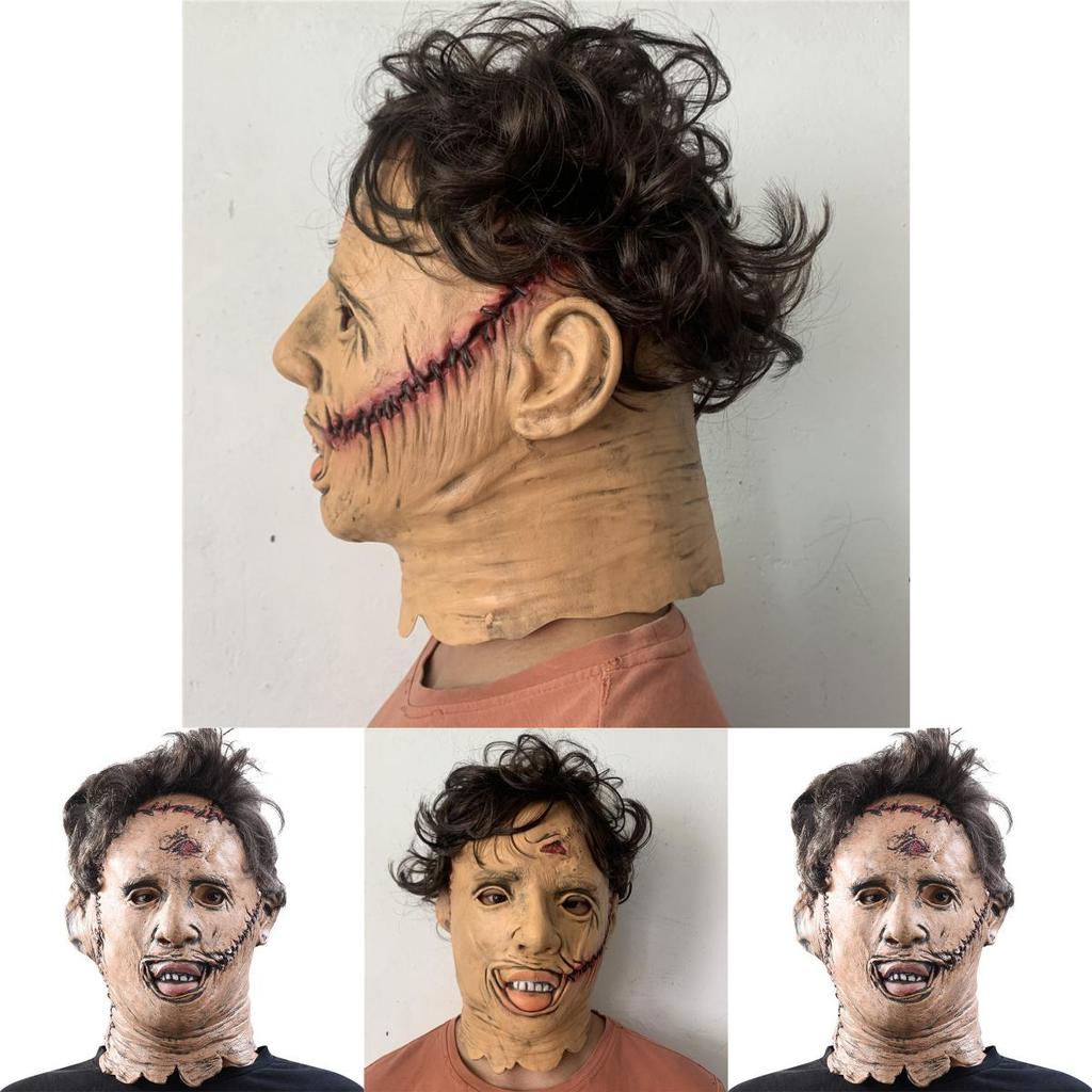 La Matanza de Texas Máscara de Sierra de Terror Látex Disfraz de Juego de Rol Para Fiesta de Halloween
