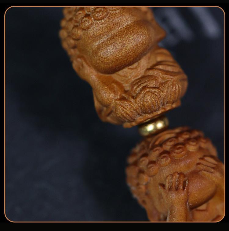 Handmade India Sandalwood Pendant: Creative Child Keychain or Car Ornament