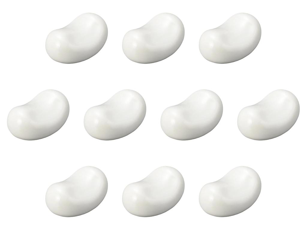 Set of 10 White Mini Bean Chopstick Rests x Chopstick Rests Setomonohonpo [3 2.1cm]