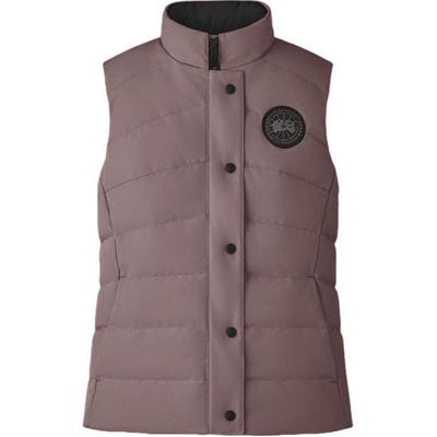 Freestyle Series Simple Black Label Full Zip Waterproof Stand Collar Ribbed Down Vest Women Vests Twilight-Purple-Red 2836LB-455