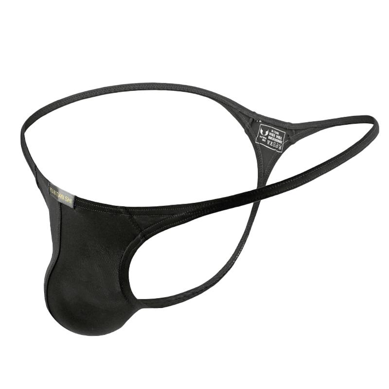 1Pc Nylon Solid Color C-string Sexy Underpants T-back Thong Underwear Men's Panties