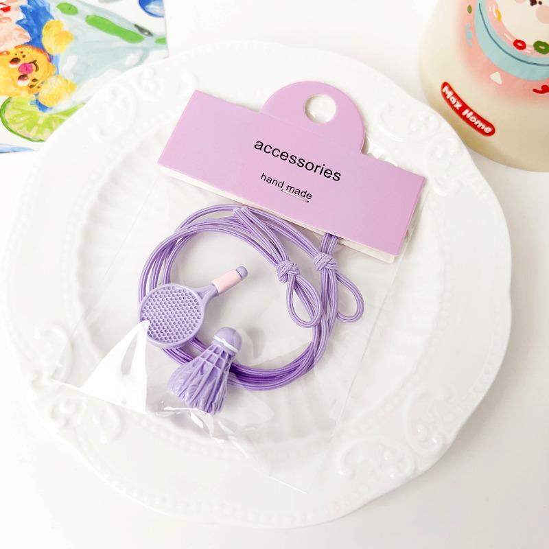 Fun Badminton Rackets Rubber Bands Hair Ties Cute High-elasticity Ponytails Girlish Hair Bands and Hair Accessories