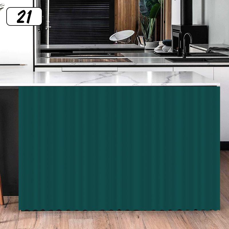 Ensfarvet skapgardin Kjøkkenhyllegardiner Dekorative skapdørgardiner Vindusgardin Skapdørbeskyttelse Hjemmedekor