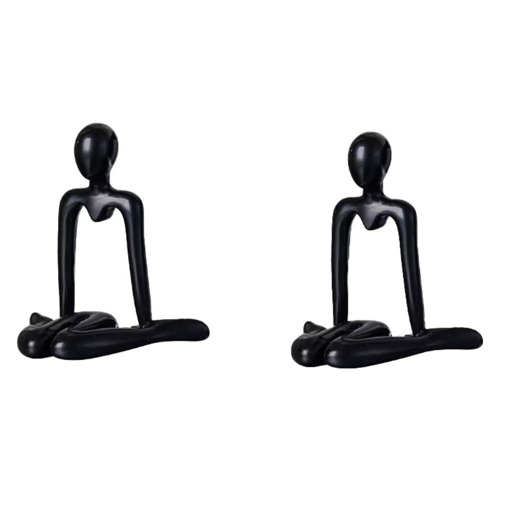 

2Pcs/set Handmade Abstract Figurine Ornaments Exquisite Nordic Figurines Room Style 2