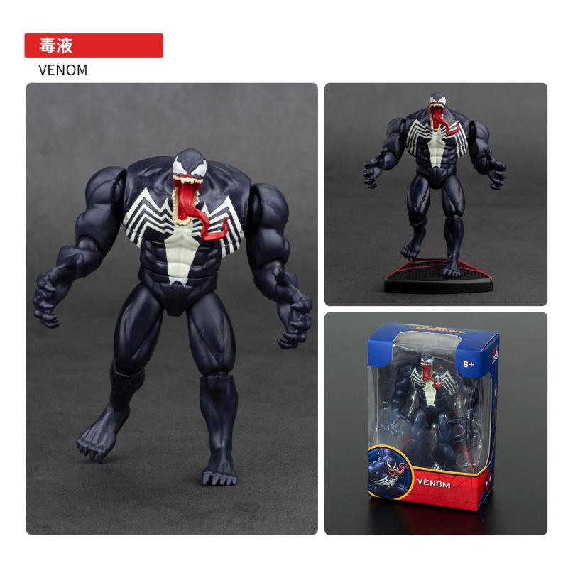 4 Inches  ZD Action Figure Toy Iron Man Scarlet Spider Miles Morales Spider-Man Venom Gwen Anime Movable Doll Model Gift