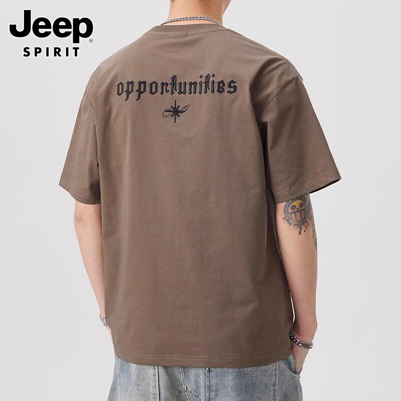 

Мужская футболка JEEP SPIRIT с вышивкой, коротким рукавом, из ледяного шелка, быстросохнущая XL