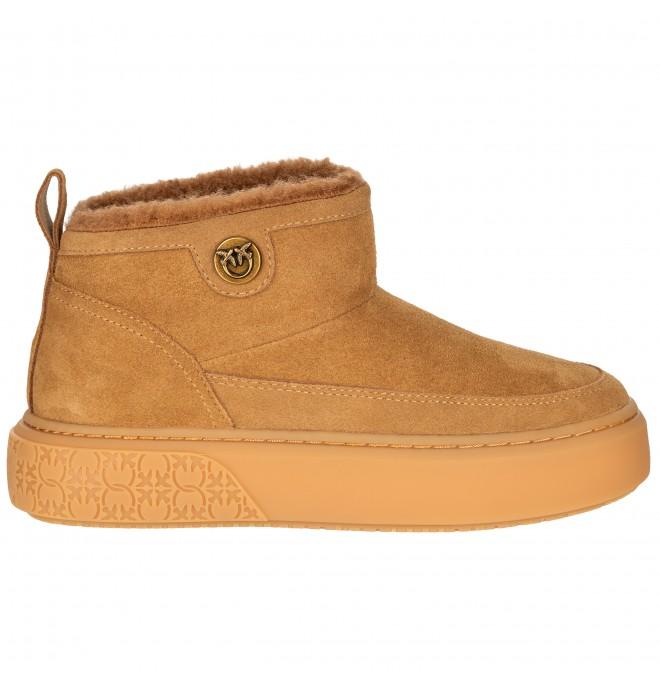 Pinko branded women's snow boots insulated cognac - Size: 40