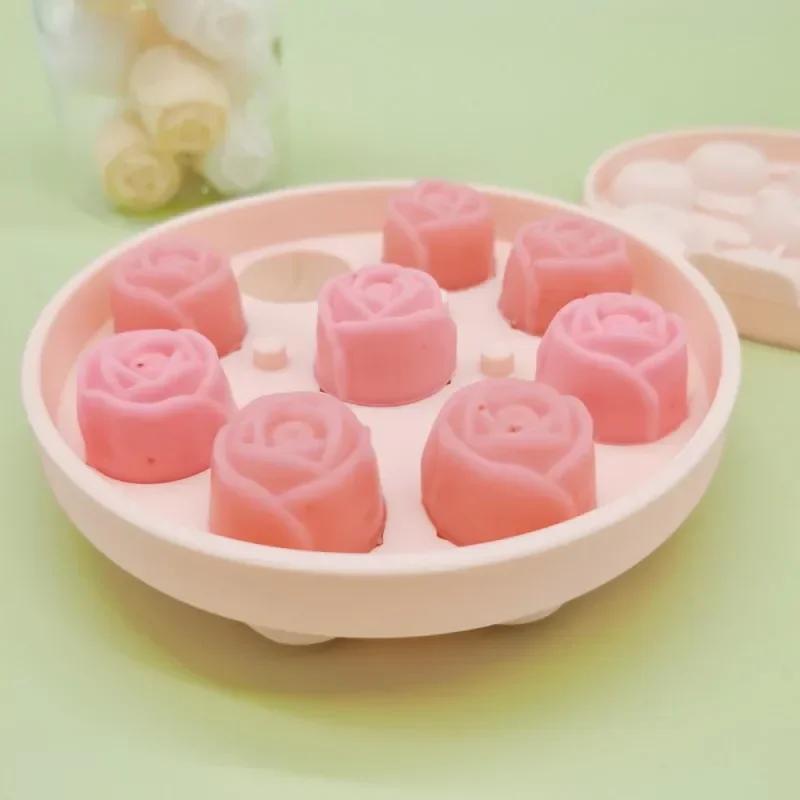 Rose Shape Silicone Ice Molds Summer Ice Cream Whiskey Making Tools Reusable Cold Block Tray Refrigerator Gadget Accessories
