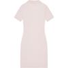 Calvin Klein Polo Neck Fitted Solid Color Short Sleeve Dress Women Dresses Pink J223724-TF6