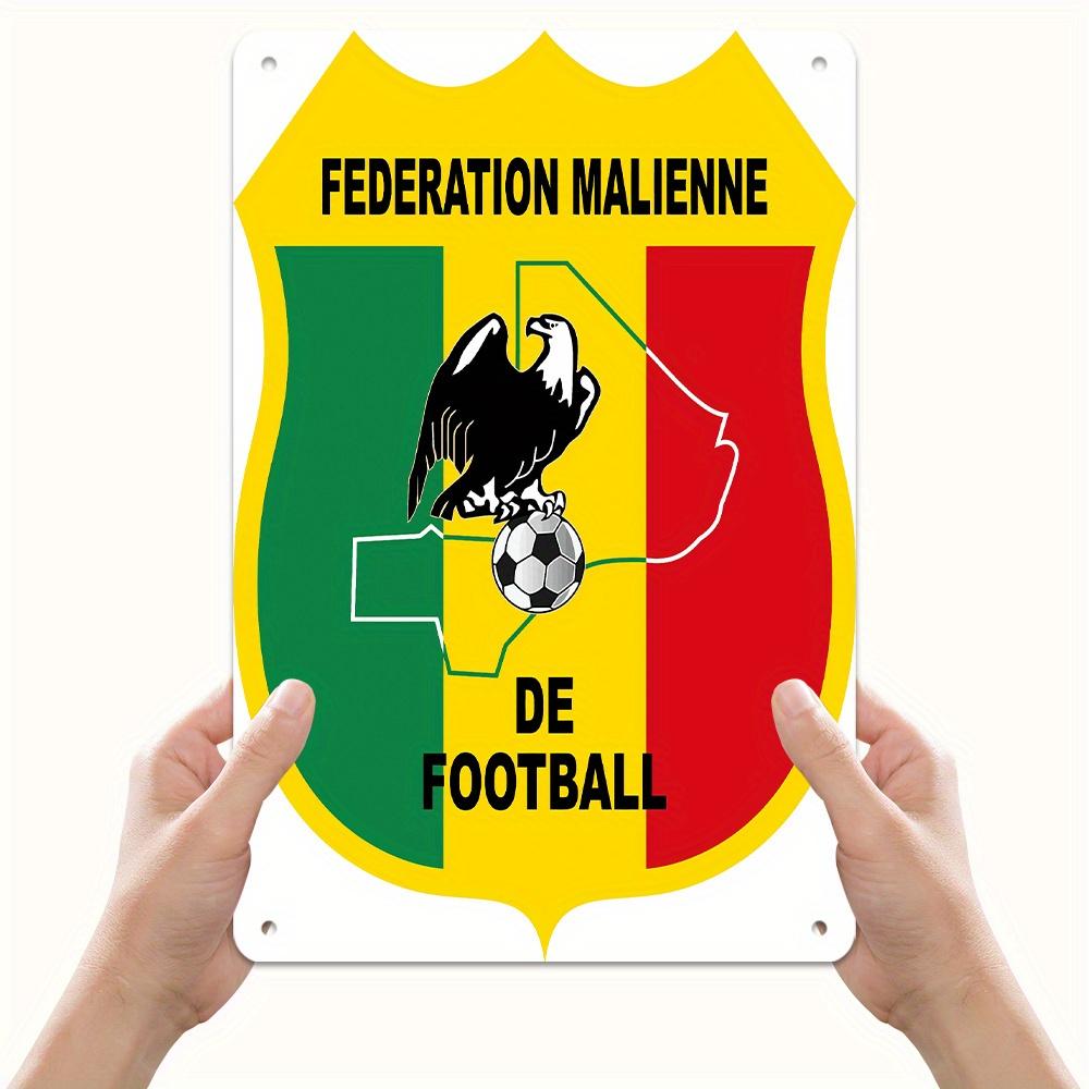 

Mali National Football Team Metal Wall Art Sign Vintage Football Fan Decor with Eagle Soccer Ball Design GreenYellowRed C 20x30cm（7.8x11.8inch）
