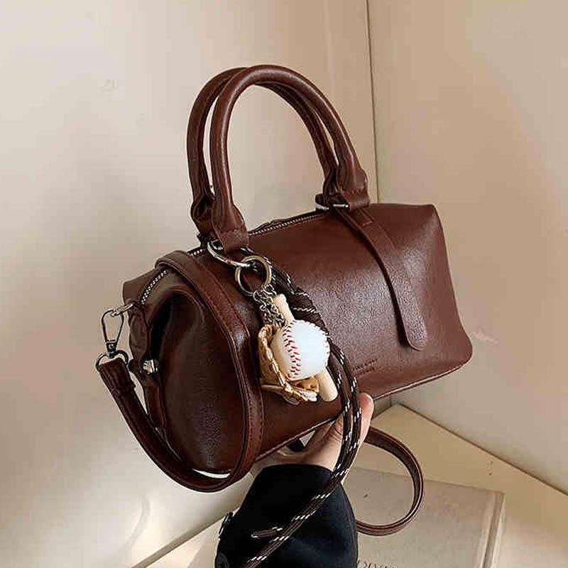 Retro Handbag for Women Fashion Texture Commuter Crossbody Bags Autumn Winter Versatile Large Capacity One Shoulder Bag