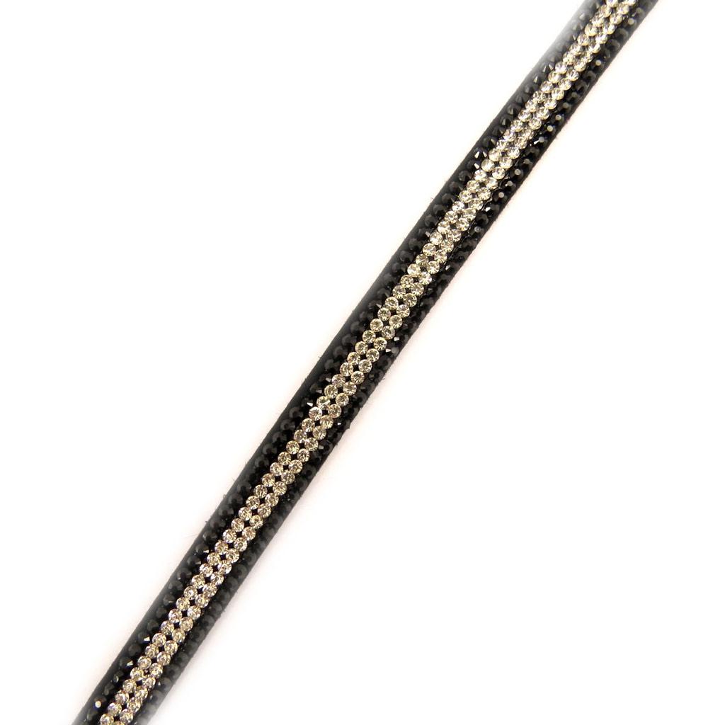 Les Trésors De Lily [L5287] - Brățară Creator 'Sissi' neagră (2 rânduri)