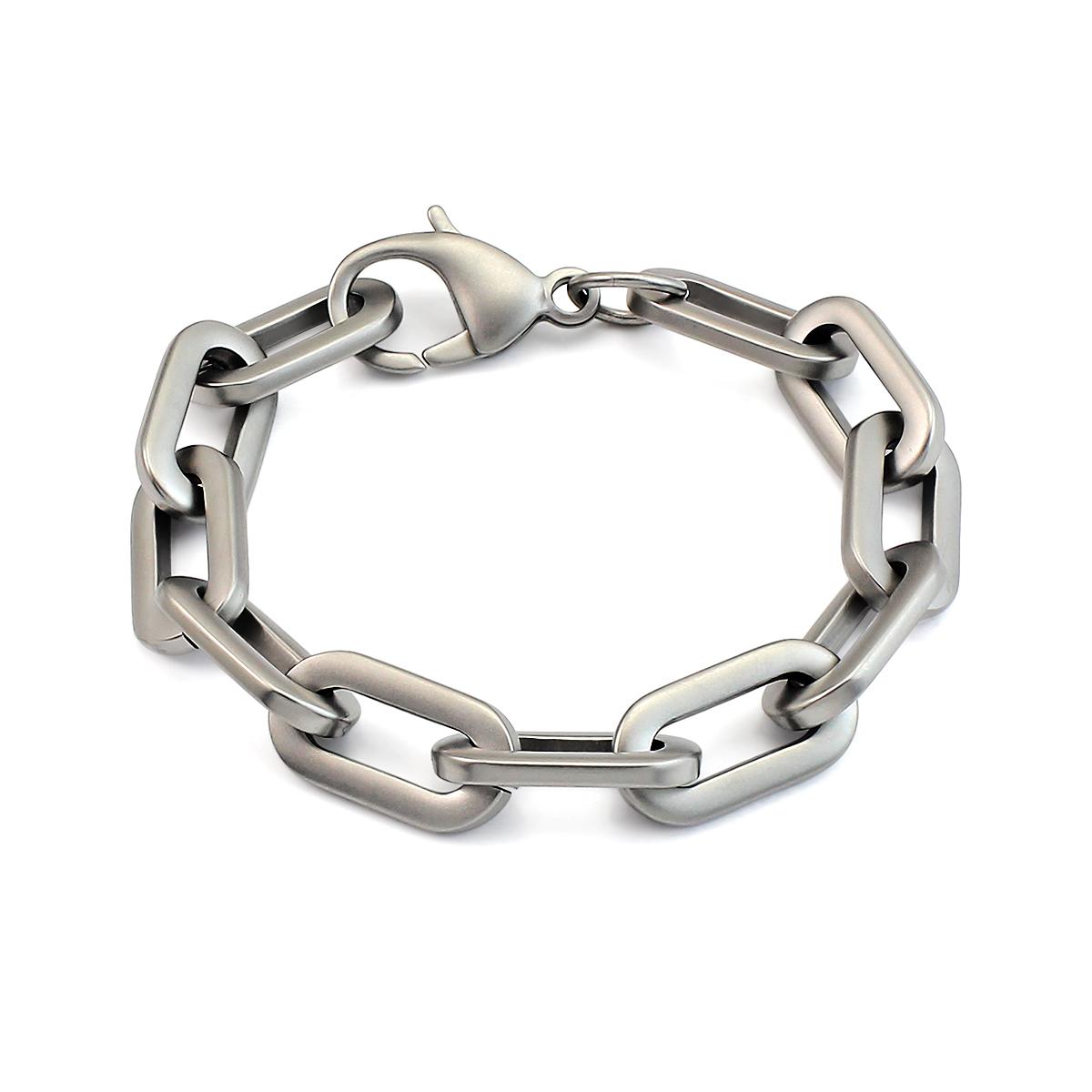 

European-American Stylish Male Accessory Rock Hip-Hop Square Titanium Steel Men s Bracelet Main Material Stainless Steel Jewelry