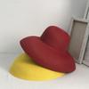 Red big-brimmed straw hat women's summer new straw dome French retro seaside beach sun hat