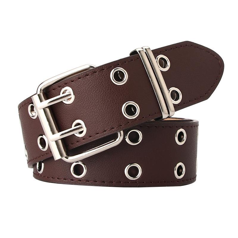 Chic Womens Wide Belt With Studded Details And Iron Buckle For Elegant And Casual Outfits