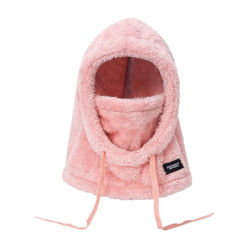 Hats Winter men's and women's warm hats, snow-proof hats, scarves, masks, one-piece plush hats, cotton velvet cycling hats