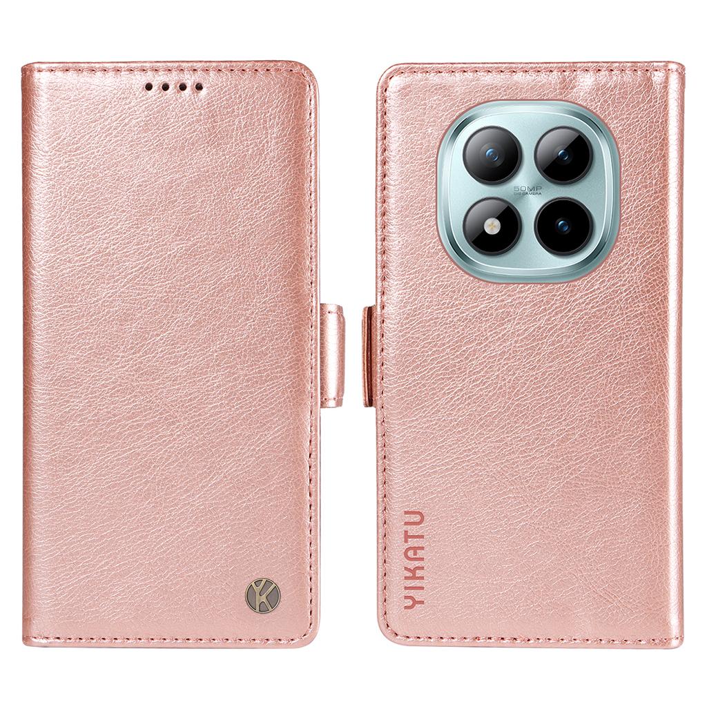 Pro Xiaomi Poco M8 Pro 5G/Redmi Note 15 Pro+ 5G (Globální) Pouzdro YIKATU YK-007 Peněženka z PU kůže s texturou liči Kryt na telefon