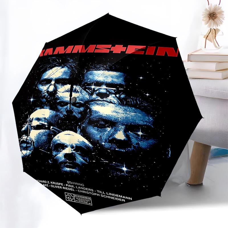 1pc RAMMSTEIN MOVIE Automatic Open, Windproof, Compact Travel Umbrella, Gift for Birthday, Christmas, Business 93001