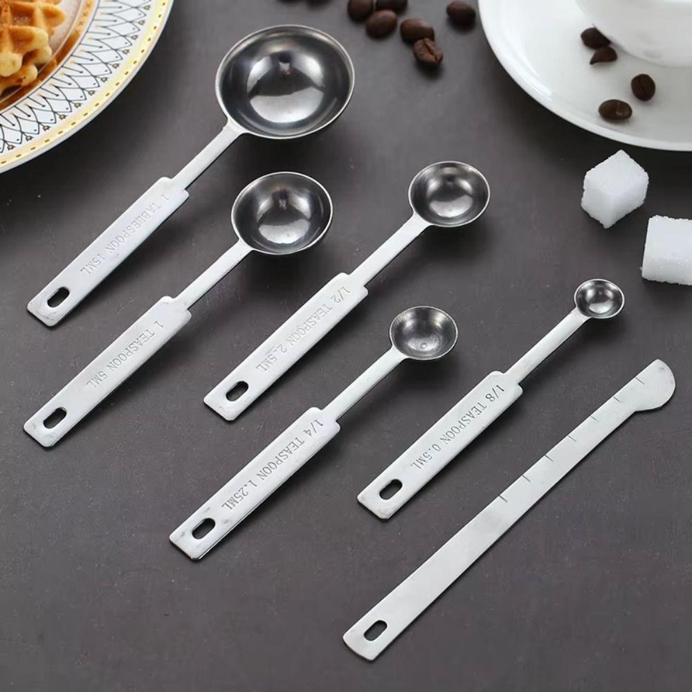 Food Grade Measuring Spoon Set Stainless Steel Baking Measuring Tool Kitchen Use
