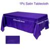 Satin Tablecloth For Wedding 145x220cm Bright Smooth Silk Table Cover for Wedding Banquet Anniversary Dining Table Decor