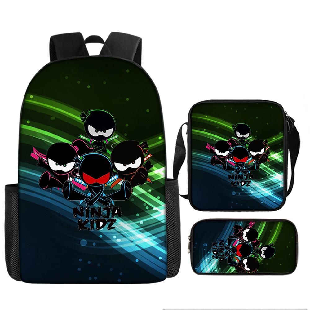Backpack NINJA KIDZ Pencil Bag Shoulder Bag Backpack Large Capacity Travel Bag Best Gift for Boys and Girls