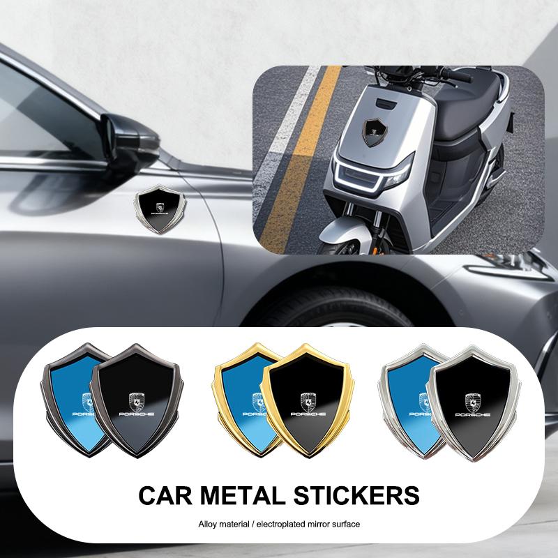 3D Metal Car Styling Sticker Emblem Badge Decals Automobiles For Porsche Cayenne Panamera Macan Boxster Cayman 718 911 Sticker