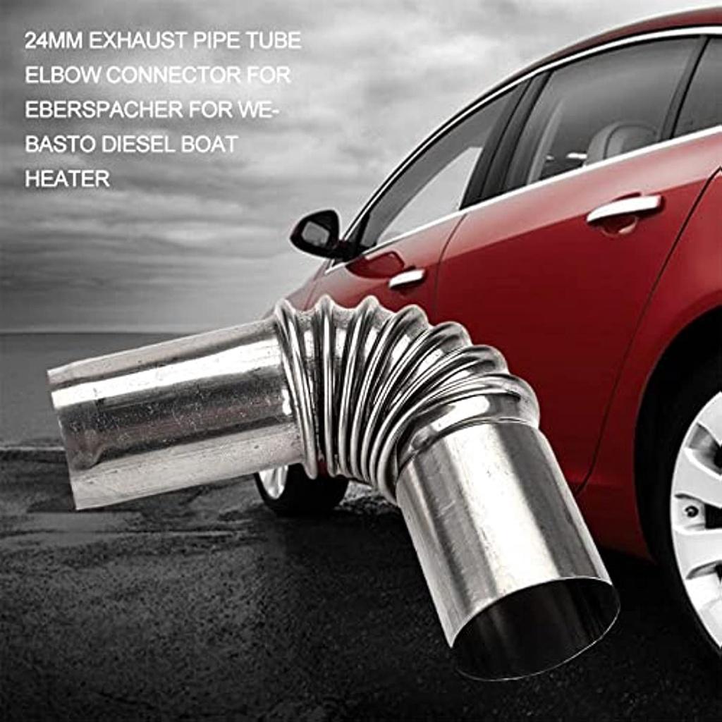 2er-Set Abgasrohre Standheizung – Edelstahl-Flexschlauch 1m + 2m Mit Klemmen