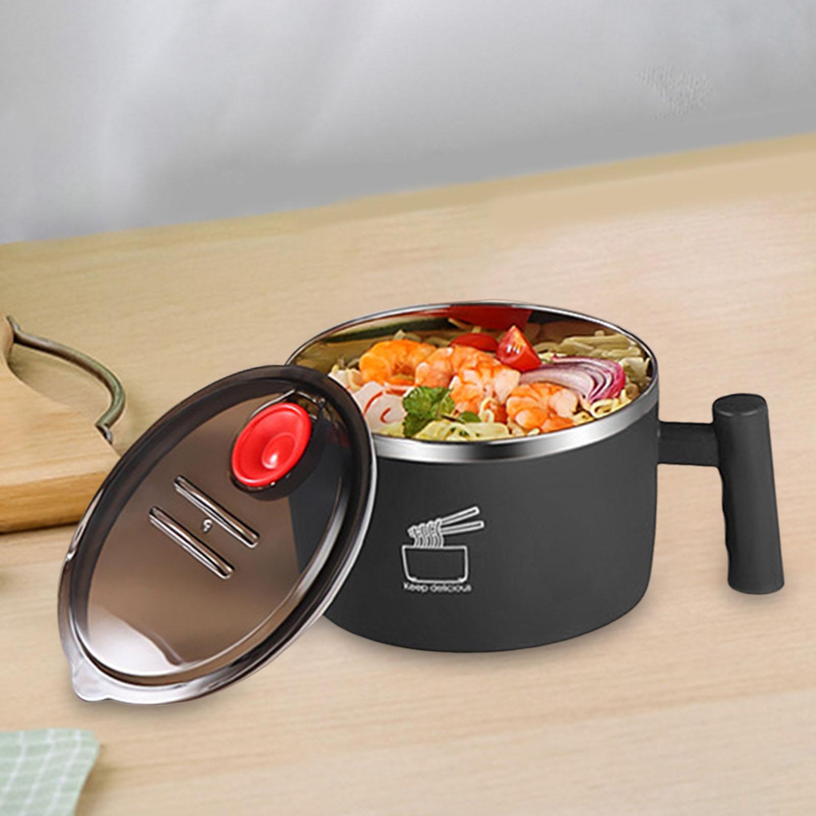 

Japanese Ramen Bowl with Phone Stand with Lid And Handle Instant Noodles Bowls for Camping