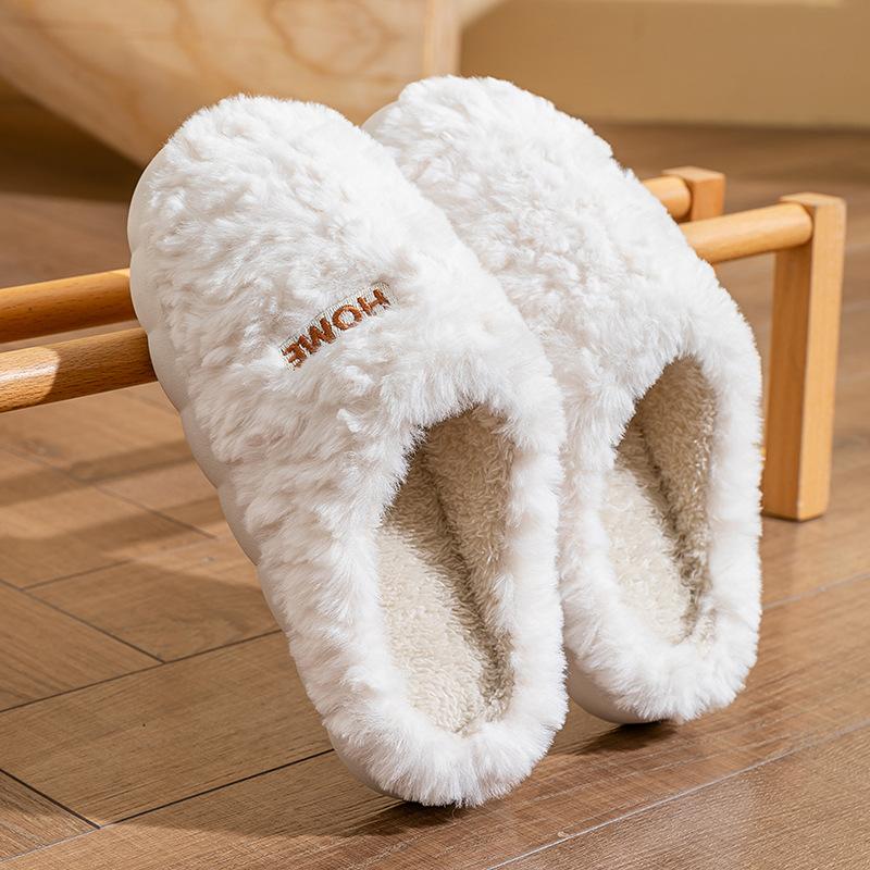 Borsa Cartone Animato Testa di Orso con Pantofole di Cotone da Donna In Autunno e Inverno, Da Interno con Scarpe Calde di Peluche per Indossare All'Aperto, Stivali da Neve di Peluche da Coppia