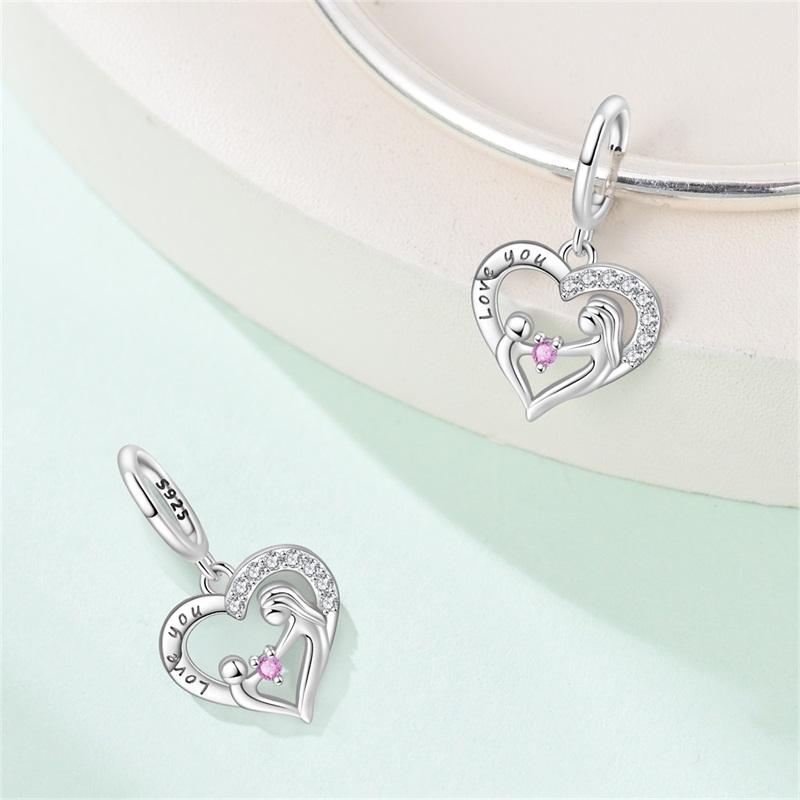 Brand New 100% Copper Metal Father's Day Special Mother's Day Warm Family Charm Bead Components Bead Components Compatible With Authentic Original