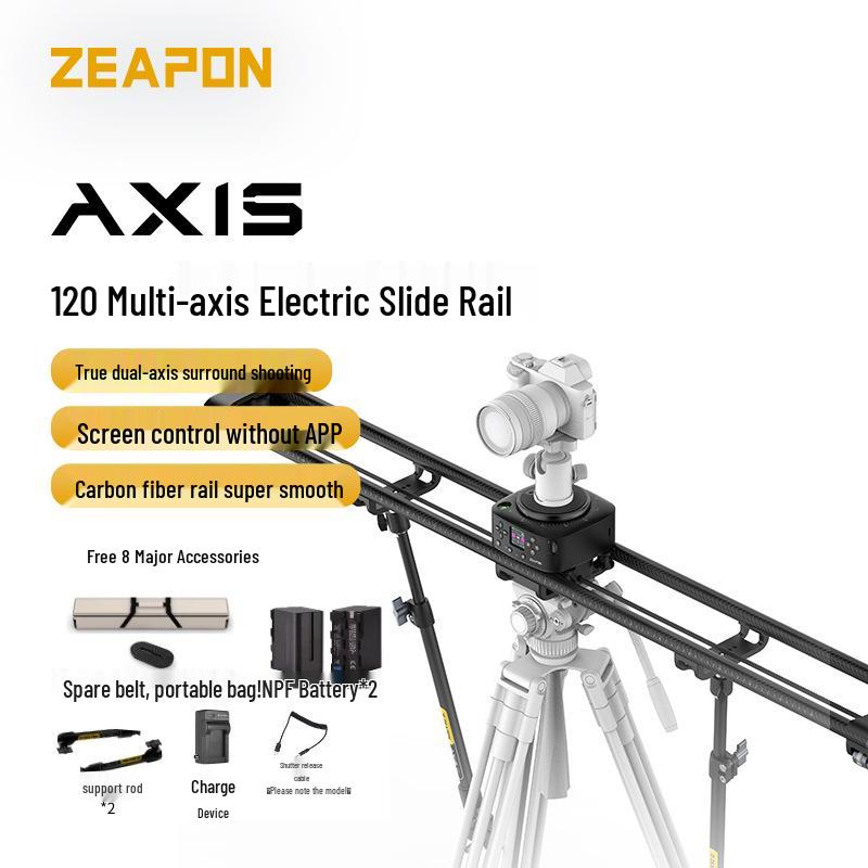 ZEAPON AXIS Series Electric Three-Axis Slider for DSLR Video, Photography, Live Streaming, and Time-Lapse.
