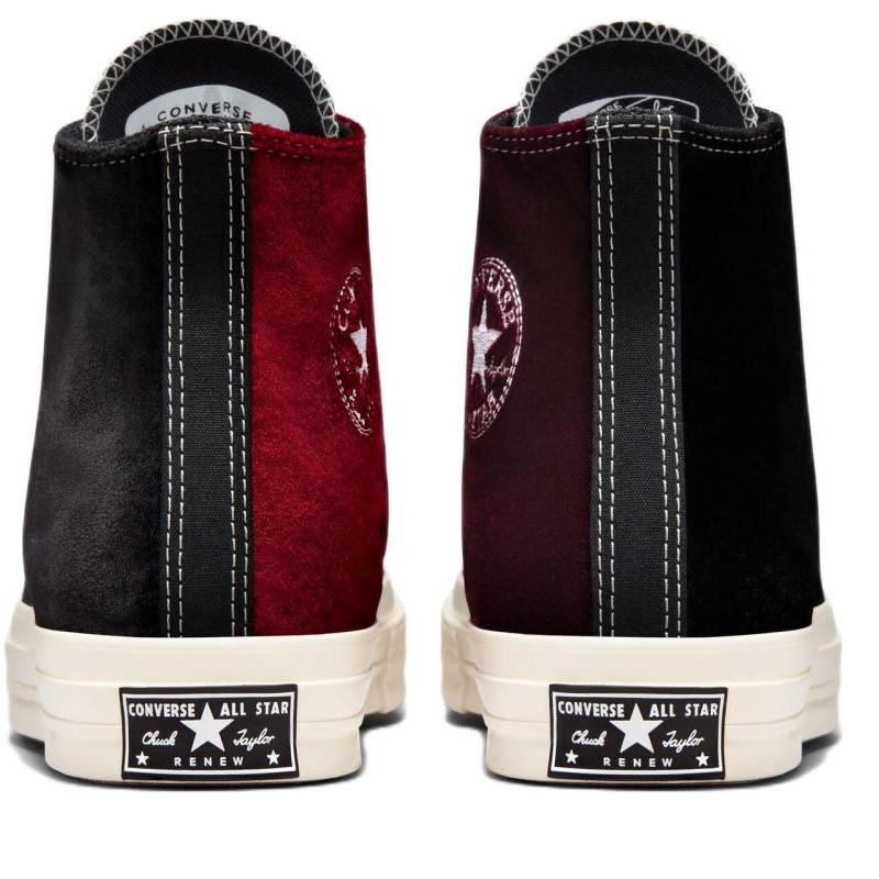 Beyond Retro x Converse Chuck Taylor All Star 1970s High-Top Canvas Shoes for Men and Women in Black and Red