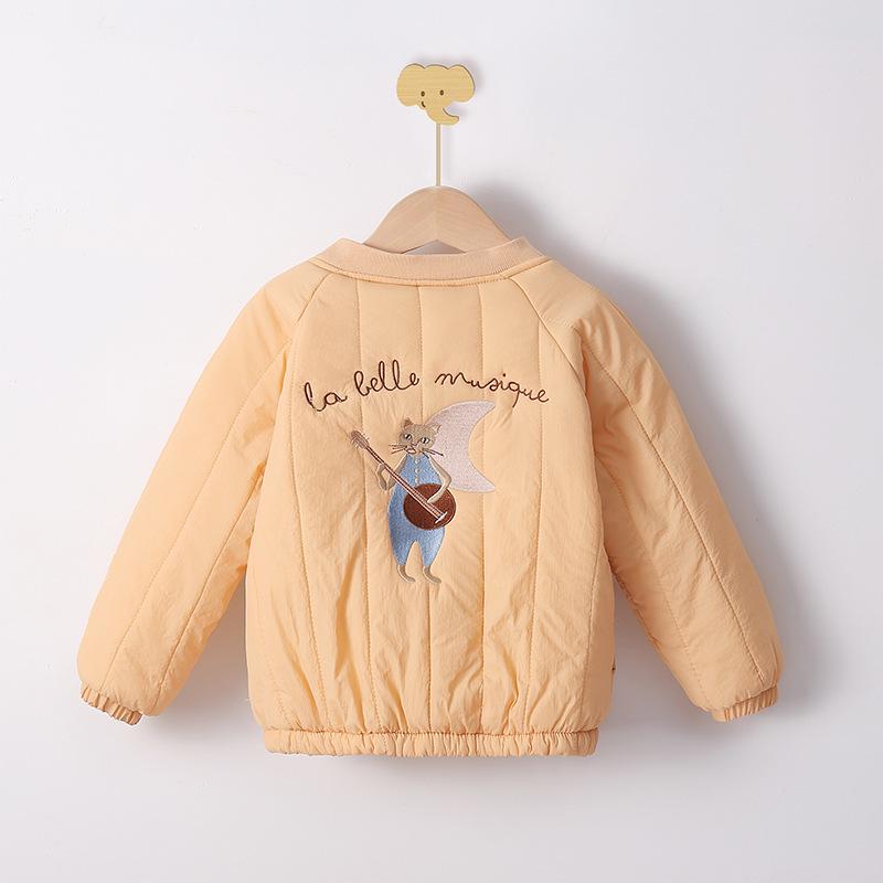 

Детская куртка-пилот из флиса «барашек» в K-стиле 2025 года - Хлопковое пальто для мальчиков и девочек с флисовой подкладкой 120 fits 105-115 cm