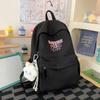 Schoolbag Junior and High School Student Schoolbag Korean Version Simple Embroidered Backpack College Style High Value Women's Bag Versatile Light