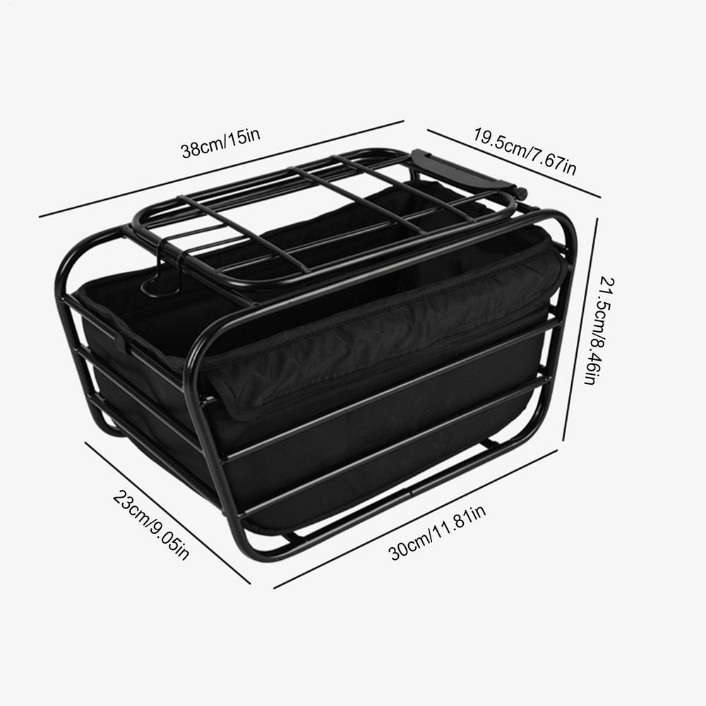 Bike Pet Carrier Cargo Basket Bicycle Pet Basket with Lockable Cover Mountain Bike Rear Seat Rack Bike Rear Organizer Basket