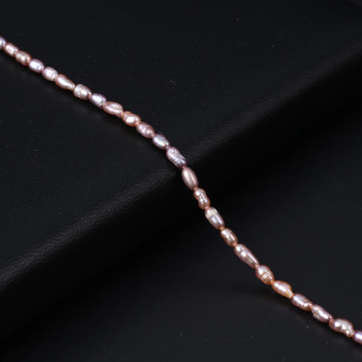

1String, White Natural Freshwater Pearls, Handmade Rice Pearl Beads, 3-3.5 Mm, for DIY Necklace Accessories, Jewelry Making, Women Gift, 36 Cm 1String/3-3.5mm-36cm фіолетовий