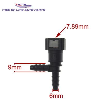 2/5/10x 7.89 ID6 Car Fuel Line Hose Coupler Quick Release Connect Connector Fuel Line Nylon Hose Tee Coupler Carburetor Part