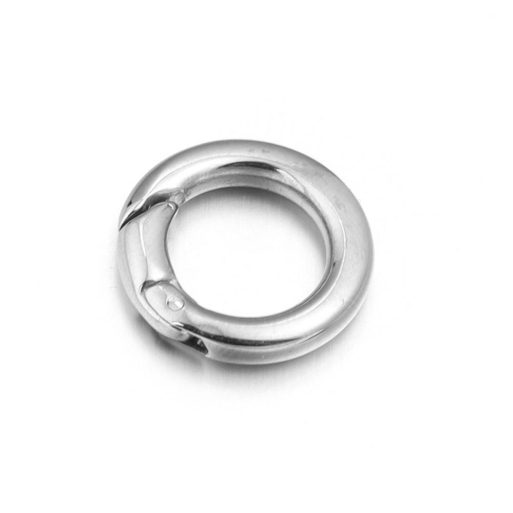 1Pc 16/18/20/24/28mm Stainless Steel O Ring Spring Clasps Round Snap Carabiner Hook Buckle Connector DIY Keychain Jewelry Making