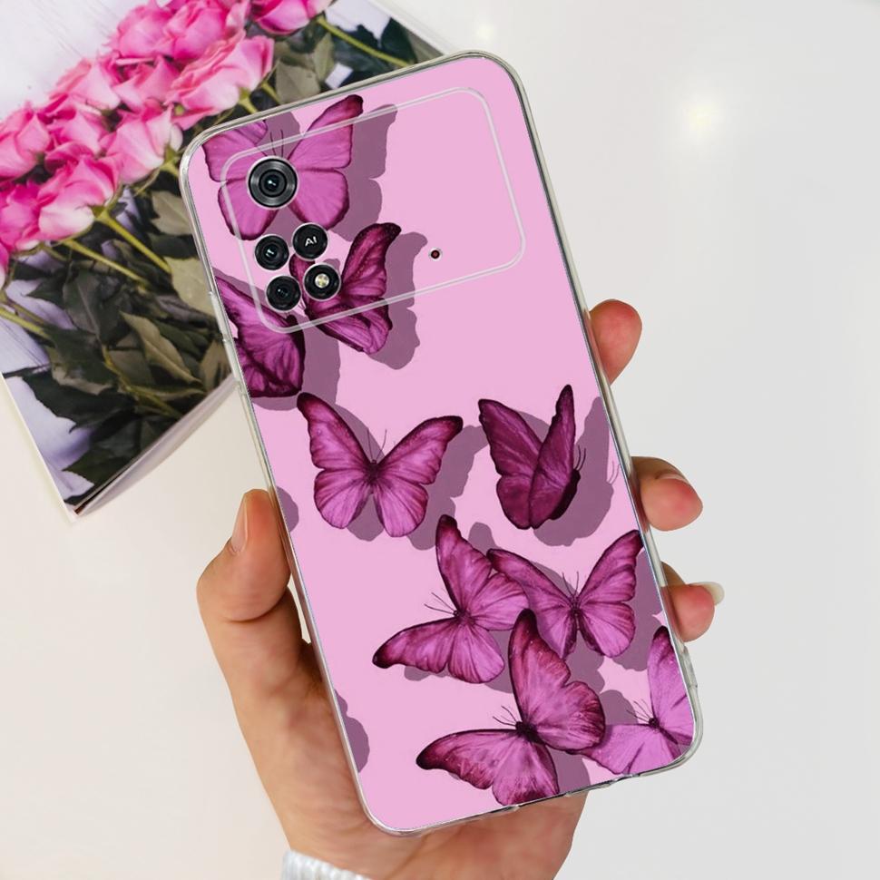 Beautiful Butterfly For Xiaomi Poco M4 Pro Case Silicone Soft Fundas Phone Back Cover For Xiaomi Poco M4 PocoM4 Pro 4G 5G Bumper