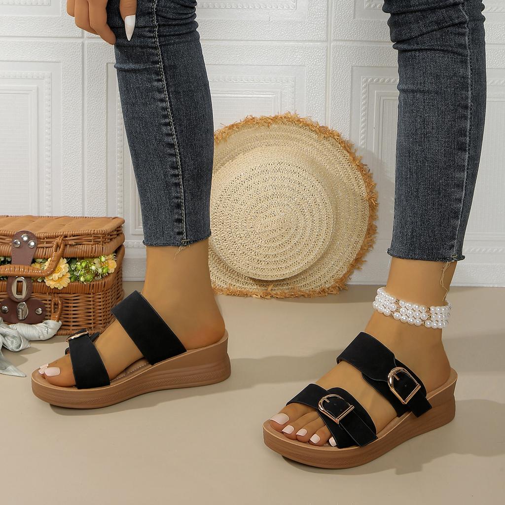 Platform Birkenstocks Summer Wear 22 New Half Slippers with Boken Cool Slippers