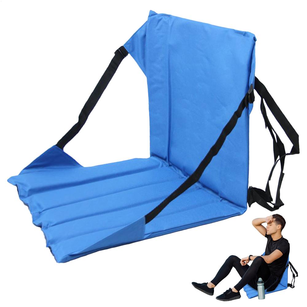 

Сиденья для стадиона с поддержкой спины Подушка для скамьи с поддержкой спины Портативная напольная подушка для сидения для улицы, пикника у машины синий