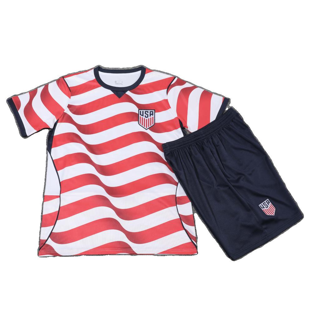 Completo Sportivo Casual a Manica Corta - Maglia da Calcio Uomo USA 2026 Casa