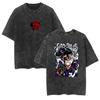 2026 Black Clover Washed Vintage Tshirt Street Hiphop Anime Casual Cotton Summer Short Sleeve