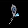 Elegant Rosemary Brooch, High-end Women's Exquisite Crystal Brooch, Luxurious and Niche Design Sense Brooch