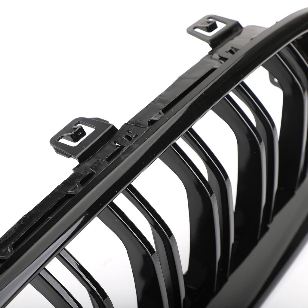 Gloss Black Front Kidney Grille Fit BMW 3 Series F30 F35 2012-2017 Dual Slats