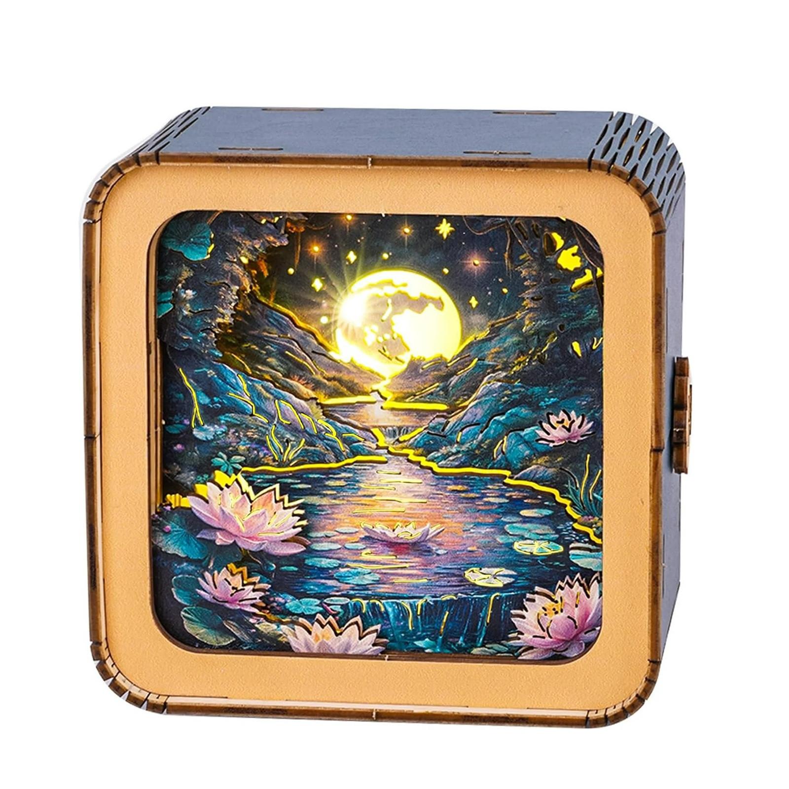 

3D пазл-ночник 3D деревянные пазлы для взрослых DIY поделки для взрослых рождественские украшения/подарки для семьи и друзей