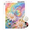 3D Pearl Painting Kit Butterfly Flower Design Frameless DIY Bead Art Canvas Leisure Handmade Craft for Bedroom Wall Decor