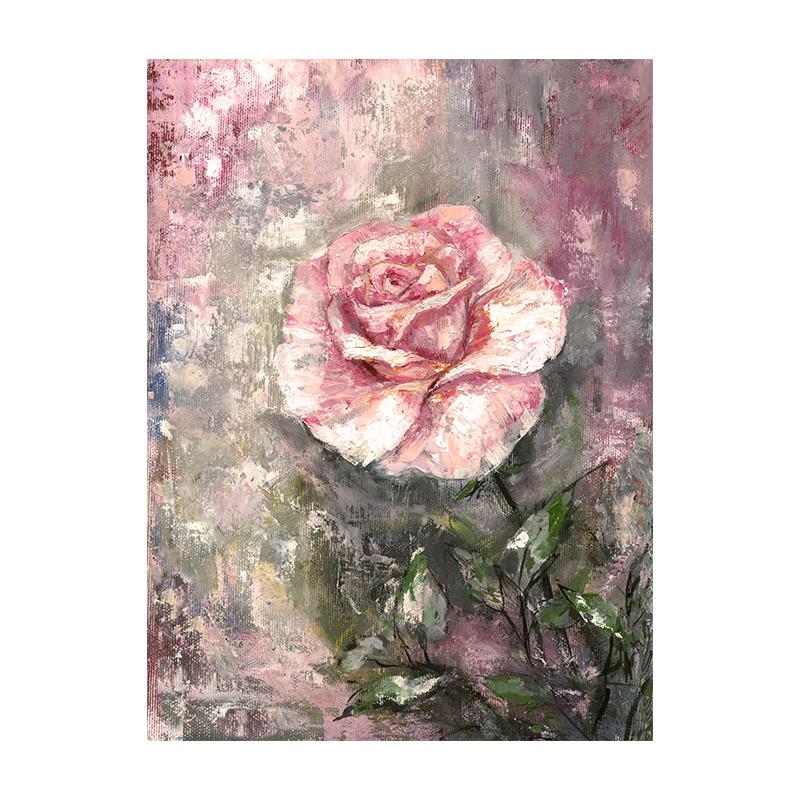 Картина на холсте с розовыми цветами, скандинавское растение, настенное искусство, постер, печать, декоративная картина, современная гостиная, домашний декор, без рамы 20x30cm