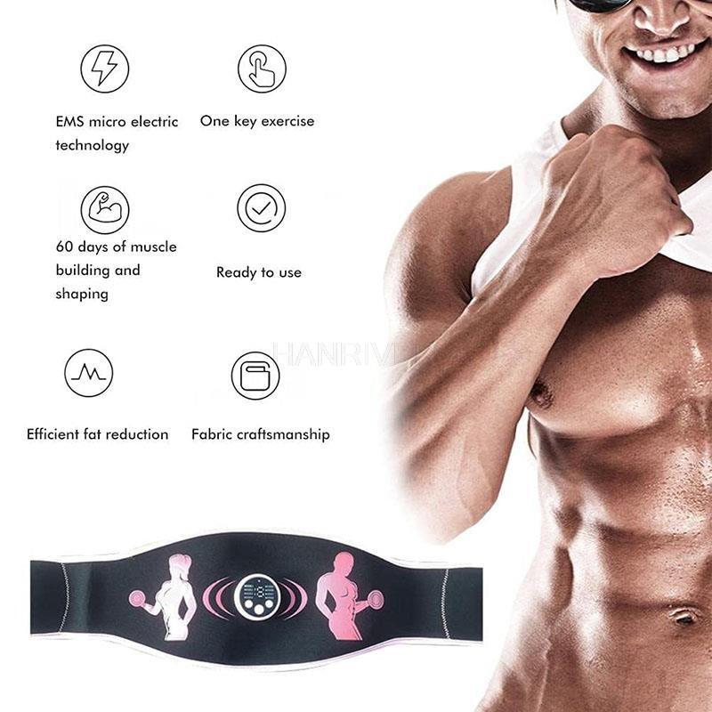 EMS Abdominal Toning Belt Body Belly Fitness Trainer Slimming Massage Belt Muscle Toner For Abdomen Arm Leg Waist Weight Loss