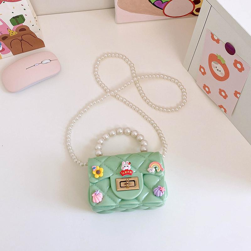 Stylish Mini Shoulder Bag For Girls With Cute Pearl Design And Versatile Colors